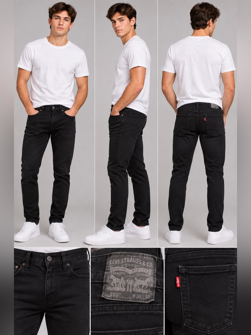Levi's Slim Men's Jeans in Black Denim